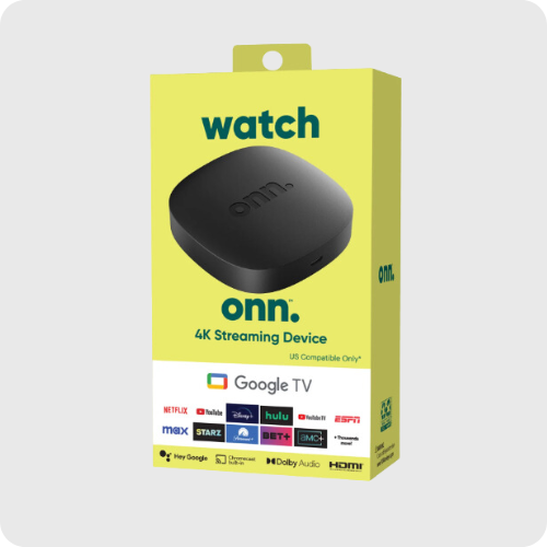 onn. Google TV 4K Streaming Box, 4k